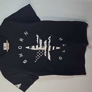 Sworn Oath Size Medium Graphic Logo Black T-shirt